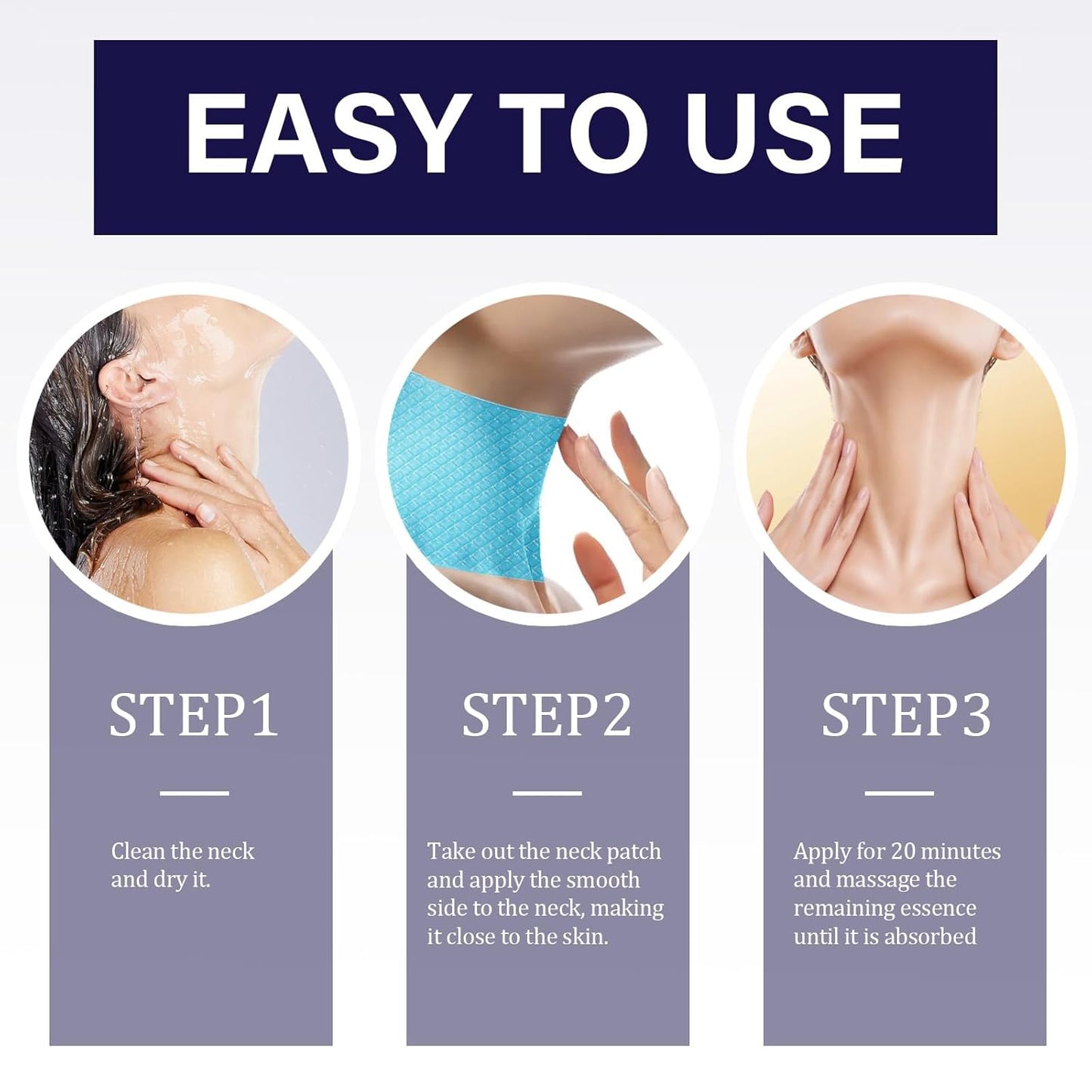 Neck Wrinkle Patches, 5PCS Anti Wrinkle Collagen Tapes Firm and Moisturize Skin for Neck, Natural Plant Extract Formula Improve Fine Lines and Dullness