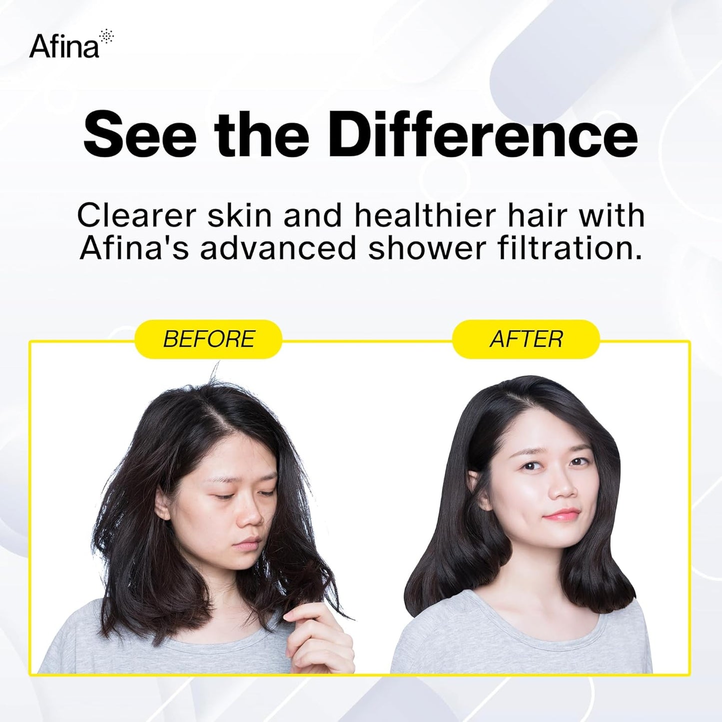 Afina Filtered Shower Head, Shower Filter for Hard Water | Improves Skin & Hair by Removing Chlorine & Toxic Chemicals from Hard Water | High Pressure Shower Filter Head Water Filter (Matte Black)