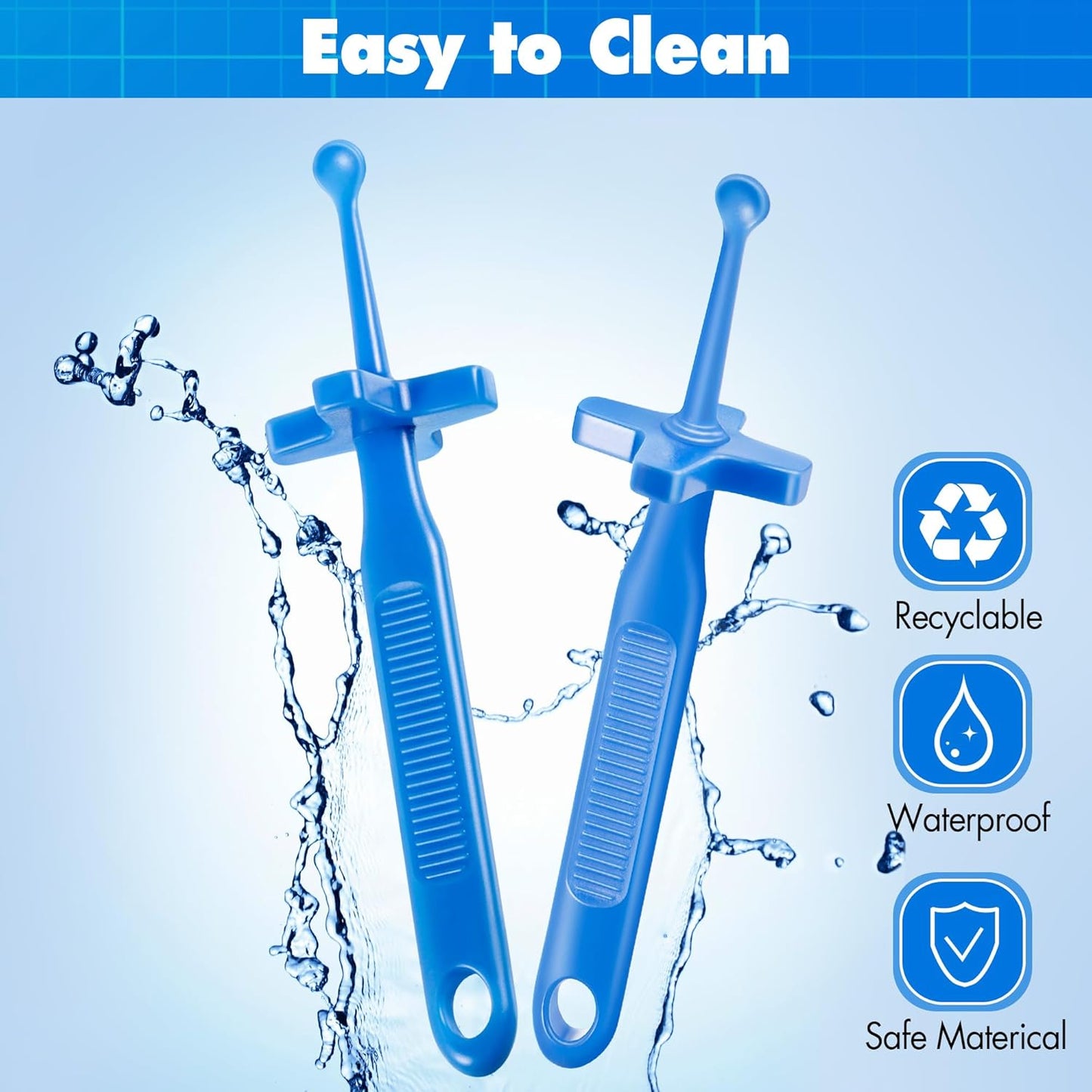 Feekoon 2 Pack Ear Wax Removal Tool, Cleaning Scoop Tool with Safe Guard, Reusable Plastic Ear Care Product for Earwax Removal