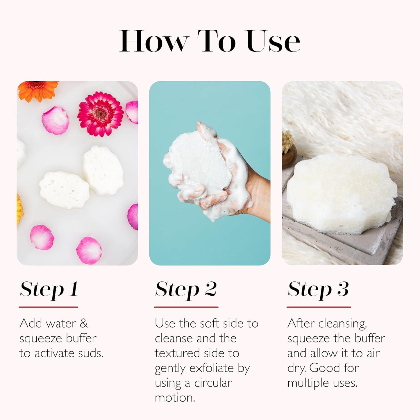 SPONGELLÉ Pedi-Buffer - Cleanse, Exfoliate & Polish Feet - Beach Grass