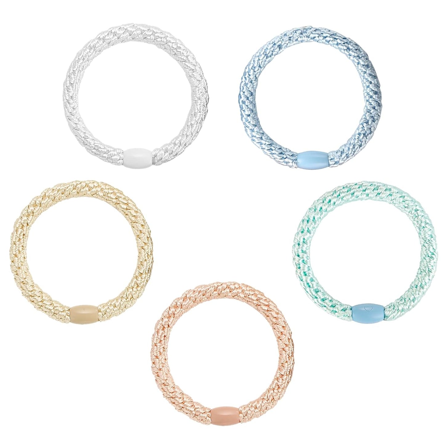 Hair Ties for Thick Hair, Funtopia 30 Pcs Ponytail Holders Elastics Hair Bands, No Damage No Crease Hair Elastics for Women Girls Teens