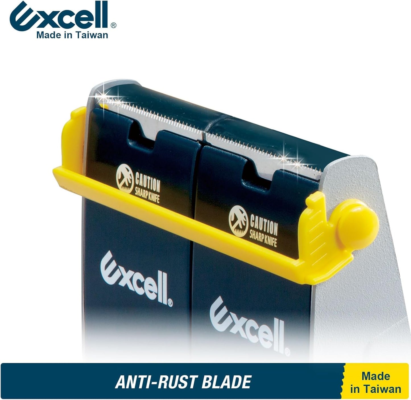 Excell Heavy Duty Steel Desk Tape Dispenser (4" Wide) with Safety Blade Cover, Desk Top Dispenser for Home,Office, Shop, Retail Store and Warehouse Wrapping Purpose