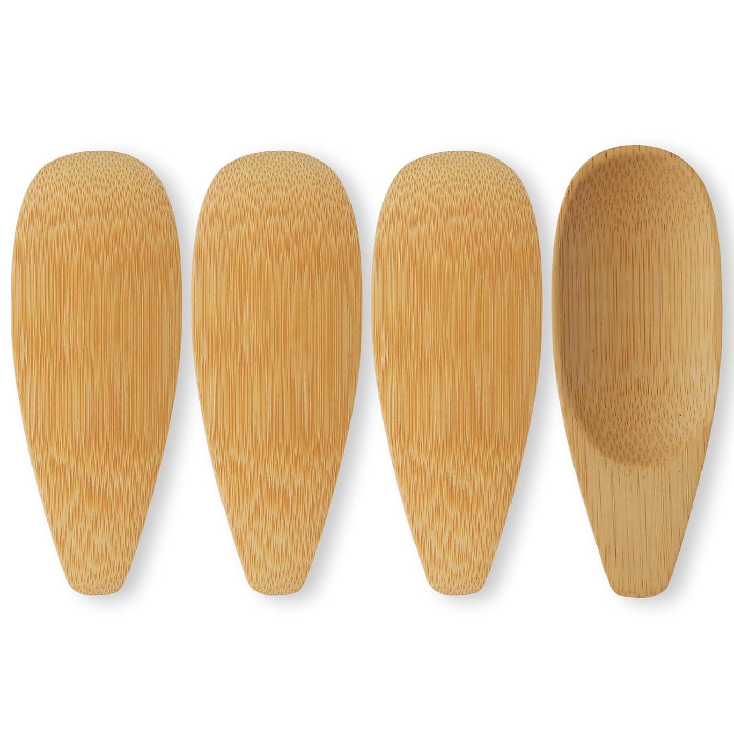 4PCS Deodorant Cream Applicators, Bamboo Multi-functional Applicator for Deodorant Cream, Facial Mud, Cosmetic Mask, Facial Clay