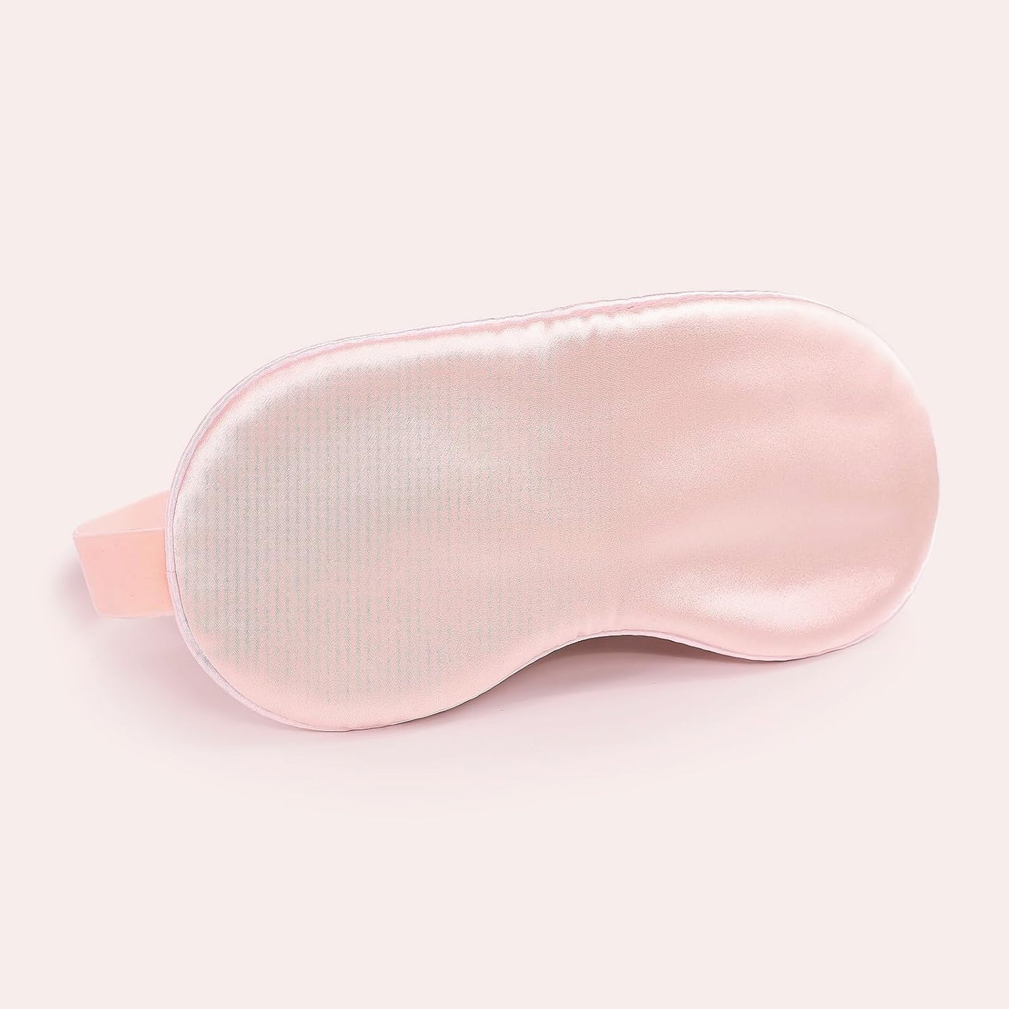 Luxury Silk Sleep Mask with 22mm Mulberry Silk, Velvet Elastic Band, Heat Therapy Pocket, and Travel Pouch, Pink Color