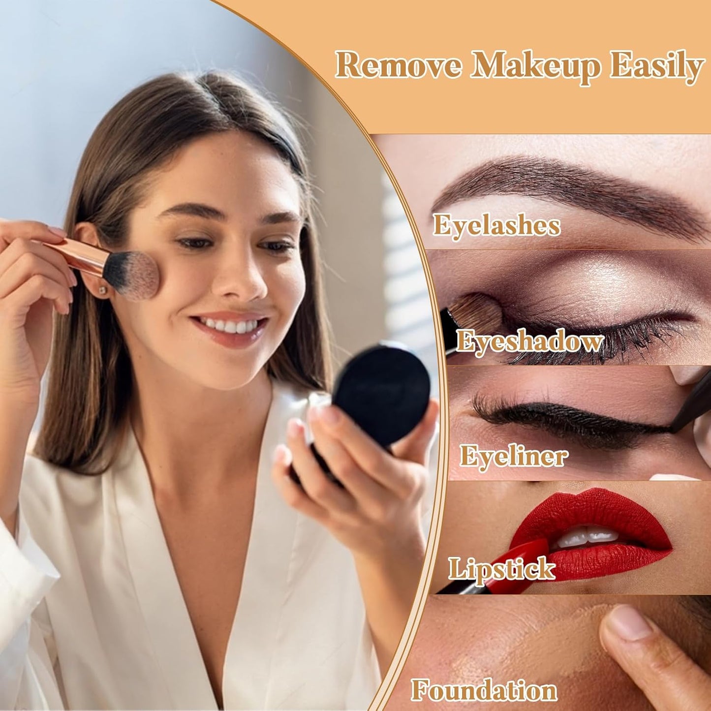 Round Reusable Cotton Rounds 15PCS with a Mesh Washable Laundry Bag Reusable Makeup Remover Pads for All Skin Types Soft Cotton Pads for Makeup Removal for Facial Cleansing Skincare Pads