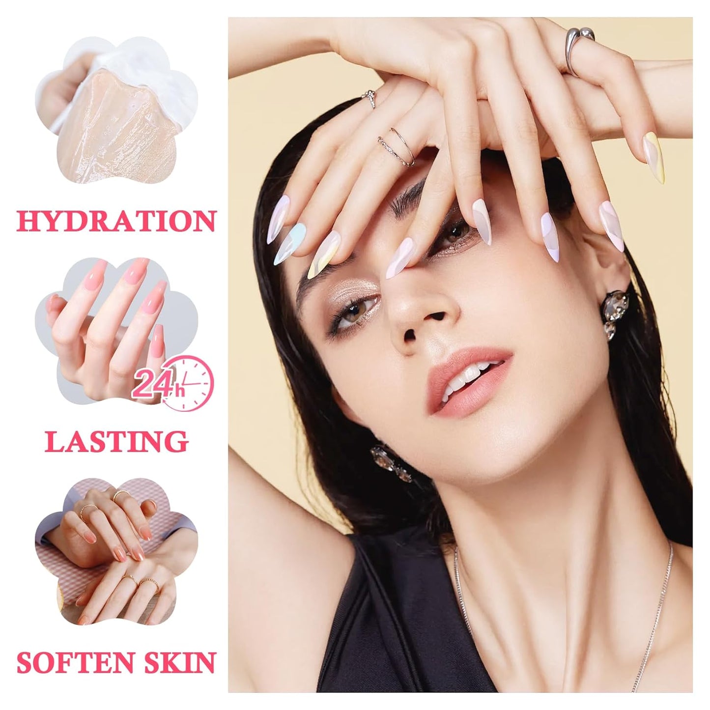 Hands Mask Moisturizing Gloves, 6PCS Hydrating Hand Peel Masks Exfoliating Gloves for Dry, Cracked, Rough, Aging Hands, Lightweight Soft Hands Mask Moisturizer Gift Set for Women Men (B)