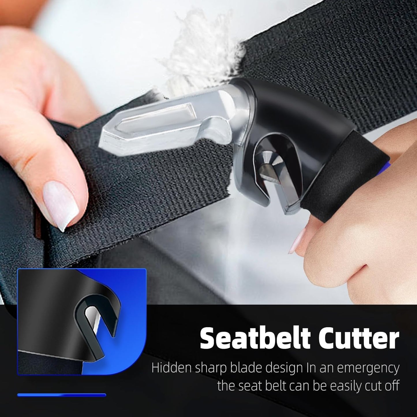 Car Door Handle for Elderly, Mobility Car Assist Transfer Support Handle and Adjustable Straps, Multifunction Automotive Grab Handles, Aids for Disabled and Elderly(Blue)