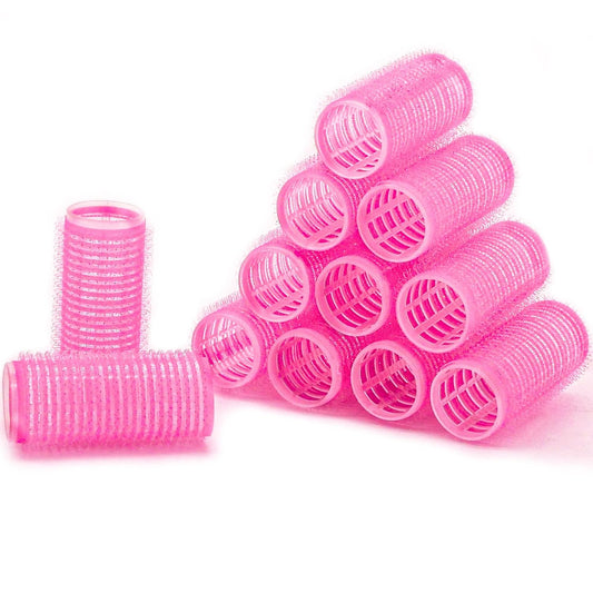 Hair Rollers, 12 Pack Salon Hair Dressing Curlers, Self Grip Hair Roller Sets, Hair Curlers, DIY Curly Hairstyle, Colors May Vary, Small