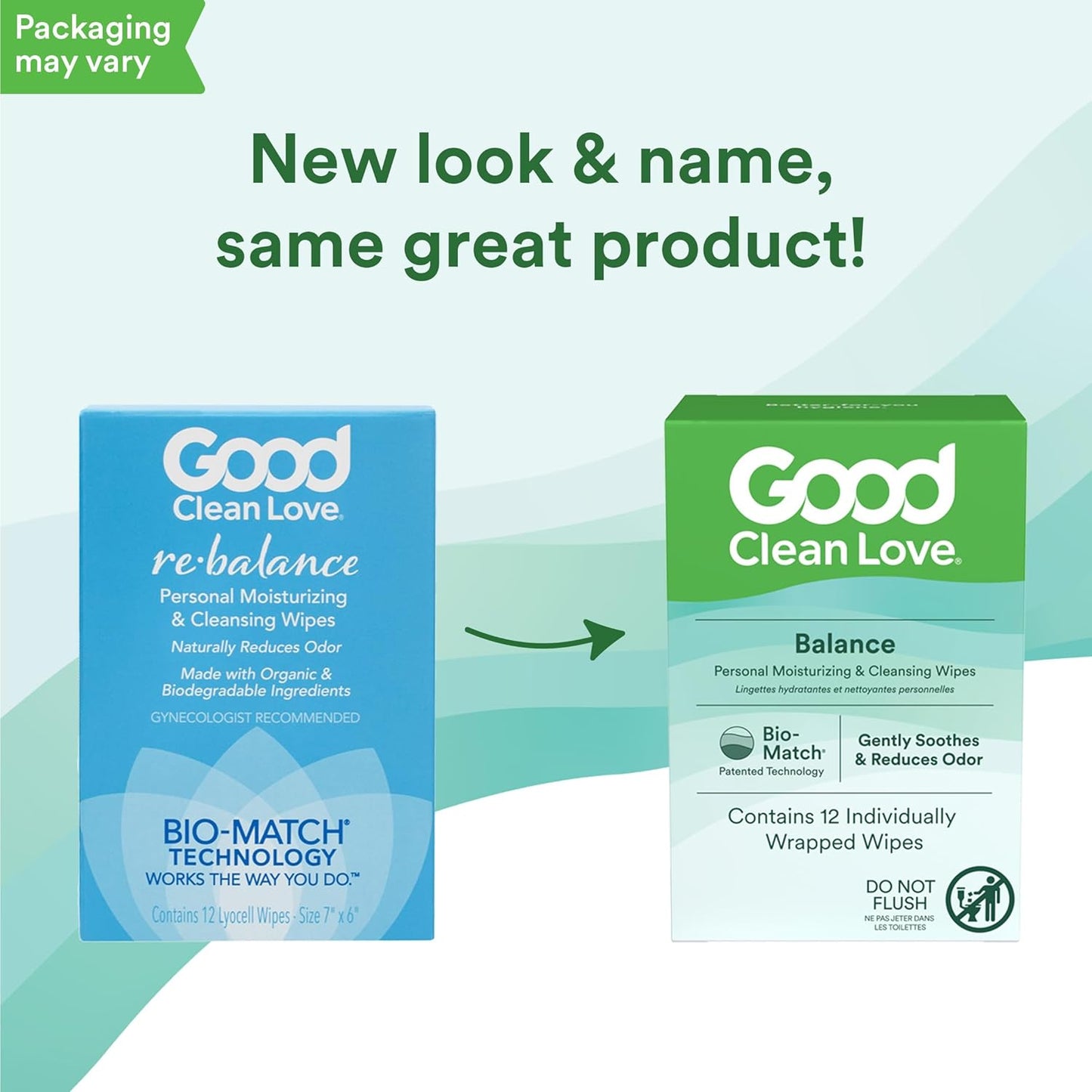 Good Clean Love Balance pH-Balanced Feminine Wipes, Supports Vaginal Health Naturally & Reduces Odor, Non-Irritating Moisturizing & Cleansing Hygiene Product Made with Organic Aloe, (24 Count)
