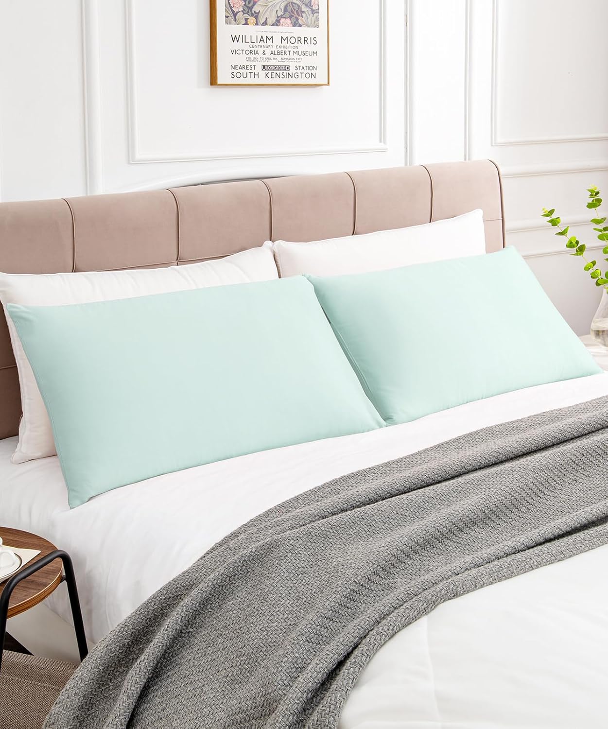 Warmstar Cotton Pillow Cases King Size Set of 2, 600 Thread Count Pillowcases 20x36 Inches, Soft Long Staple Cotton Pillowcases Breathable with Envelope Closure, Lagoon