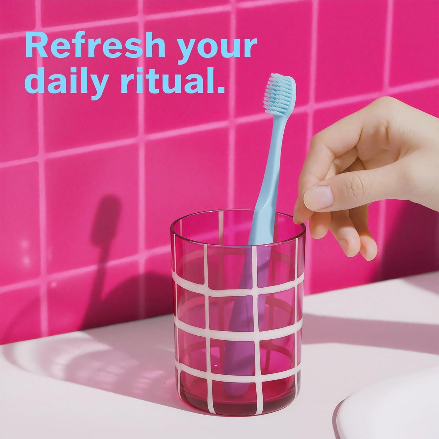 Max Extra-Soft Toothbrush for Adults Sensitive Gums – Gentle Bristles, Wide Angled Head for Back Teeth, Ergonomic Non-Slip Grip, BPA-Free Handle, Individually Wrapped, 4-Pack(Blue)