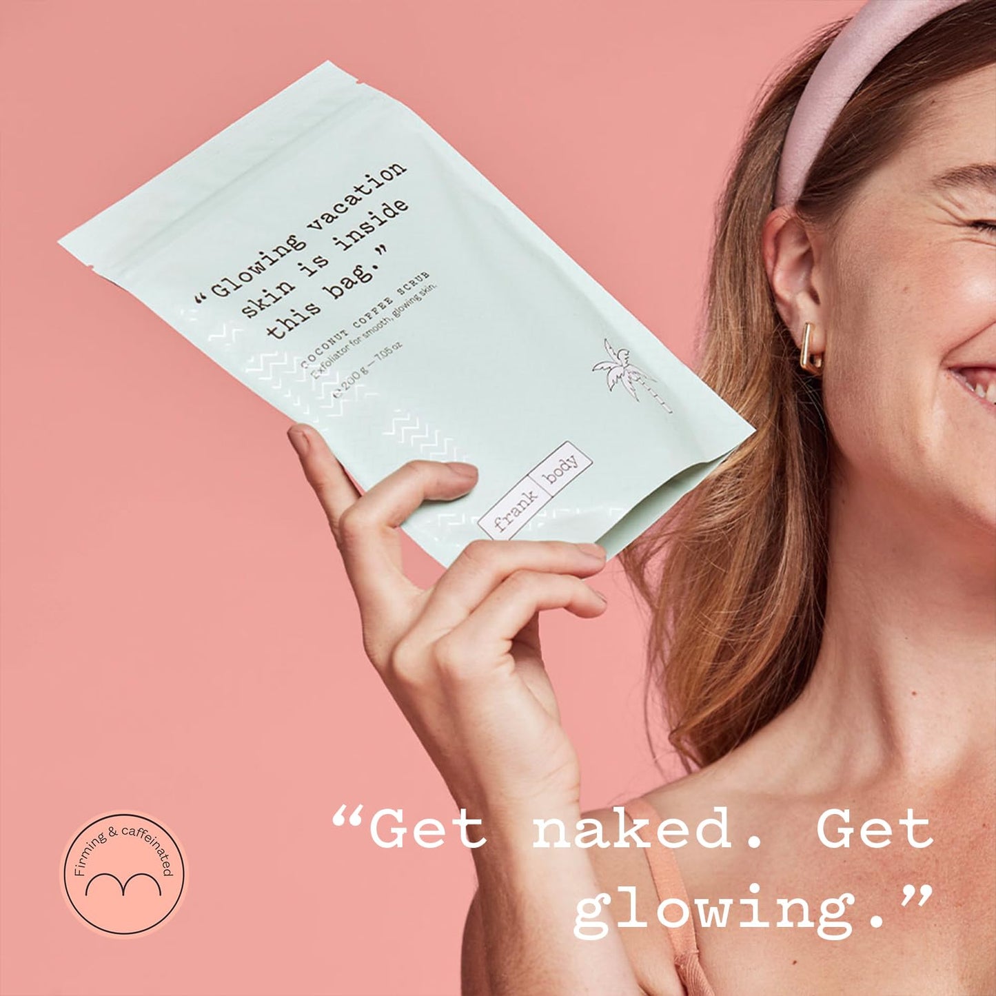 Frank Body Coconut Coffee Scrub | Natural, Vegan, Cruelty Free Exfoliating Body Scrub Firms, Tones, and Brightens with Coffee Grinds, Grapeseed Oil, Coconut Oil, and Jojoba Beads | 7.05 oz / 200 g