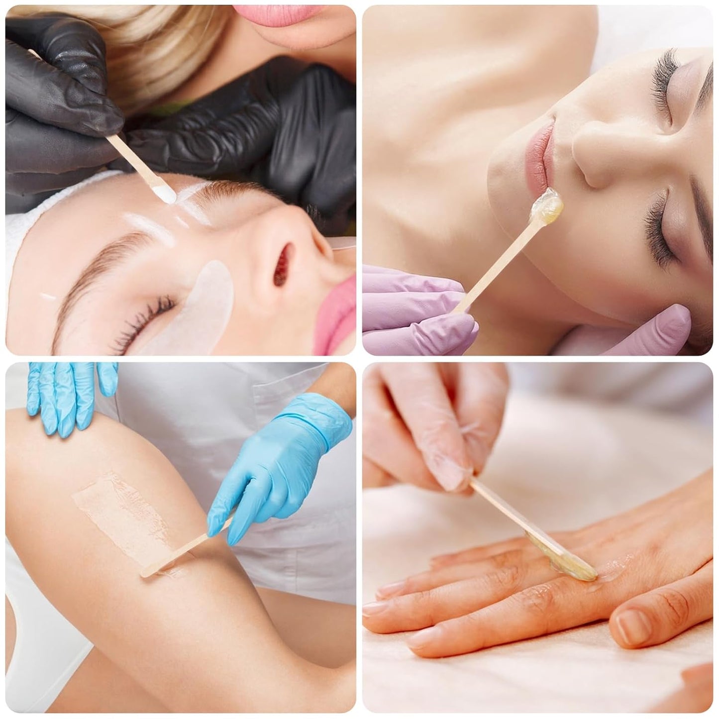 1200 Pcs Eyebrow Wax Sticks, Small Wooden Waxing Sticks, Wax Spatulas Craft Applicator Sticks for Body Hair Removal, Eyebrow Lip Nose Brow Facial Smooth, Skin-Spa Home Usage