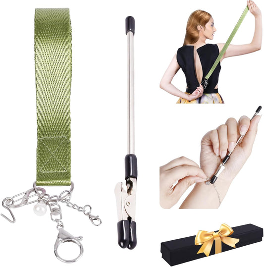 Zipper Helper Bracelet Helper Tool Set, Zipper Puller Helper Dresses Zipper Pull Helper Back Zipper Puller for Overweight, Elderly, Disabled, Individuals or Travel, Gifts for Women Mom