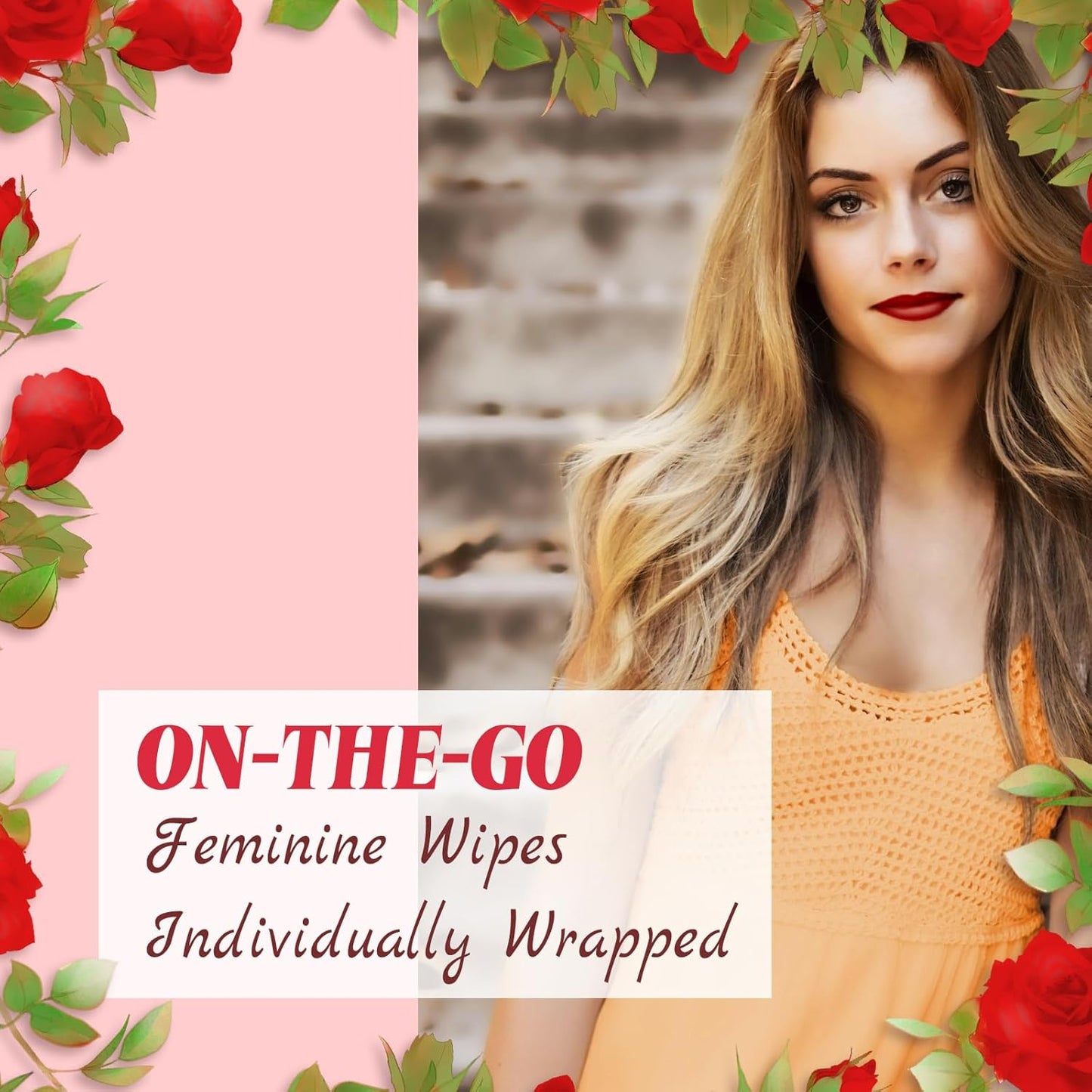 Feminine Wipes Individually Wrapped, Flushable Wipes Travel,Travel Wipes for Women,Feminine Care Wet Wipes Travel Size Vaginal Wipes for Adult, Girl and Homeless400