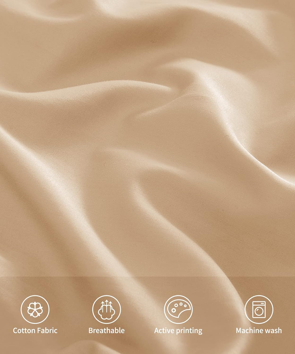 Warmstar Cotton Pillow Cases King Size Set of 2, 600 Thread Count Pillowcases 20x36 Inches, Soft Long Staple Cotton Pillowcases Breathable with Envelope Closure,Khaki