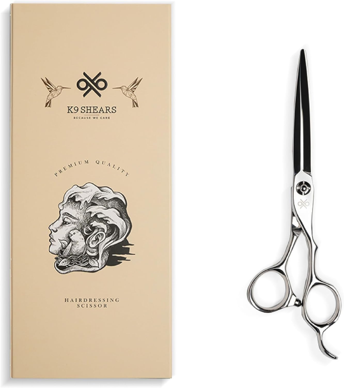 6.3" Hair Scissors – Special Blade Angle, Ideal for both Straight Cutting and Slide Cutting, Baber Shears Made with Premium VG10 Steel, Lightweight, Razor-Sharp, Ergonomic Handle for Comfort
