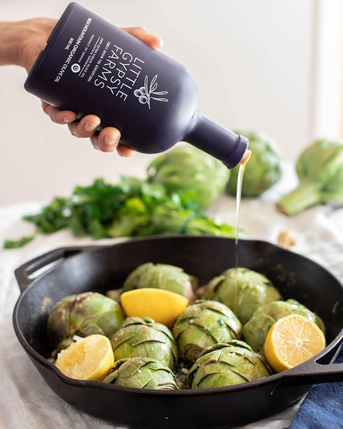 High Mountain Organic EVOO from Little Gypsy Farms | Extra Virgin Olive Oil from a Single Estate in Greece | First Cold-Pressed | High Polyphenols & Amino Acids | Non-GMO | 500ml (2 Pack)