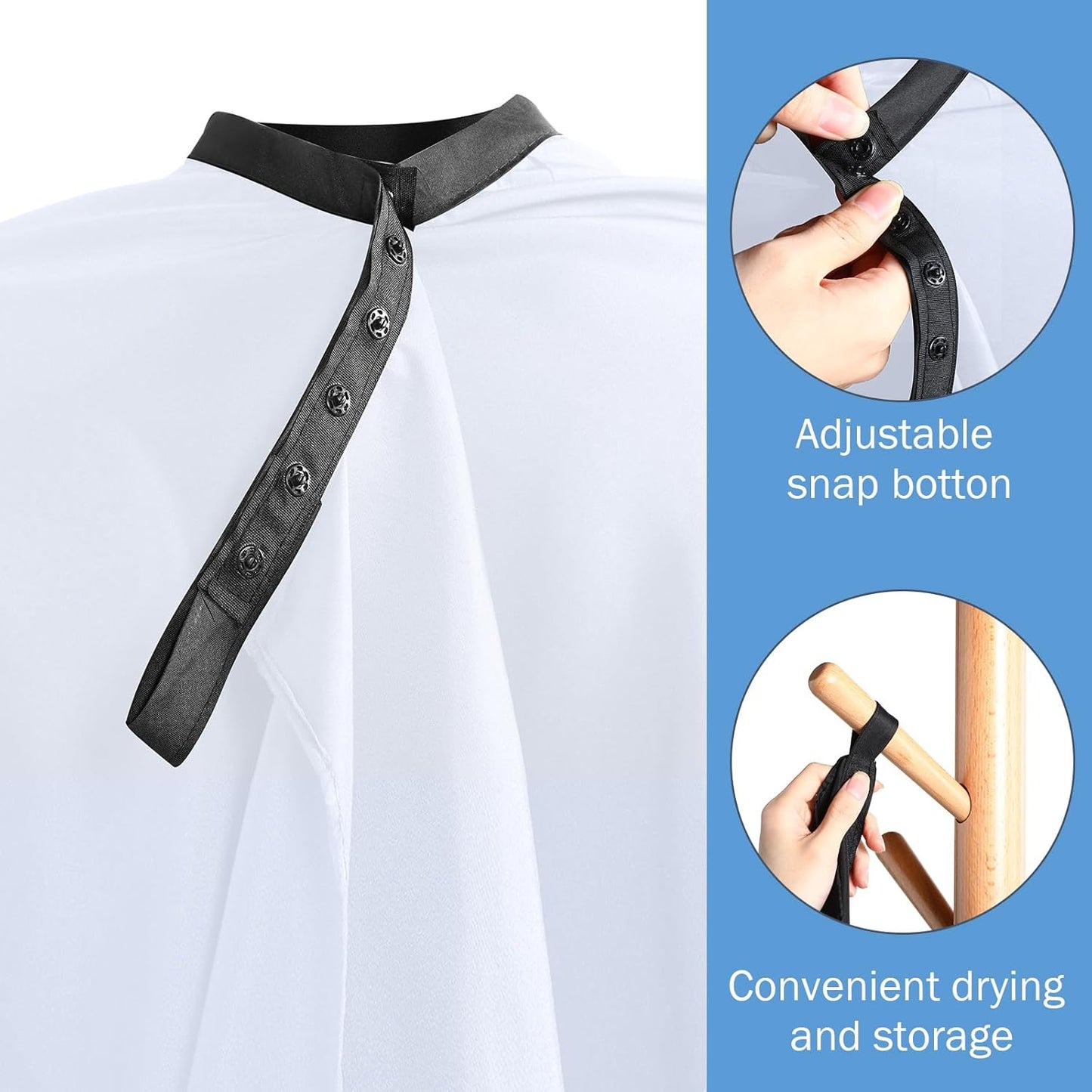 12Pcs Barber Cape 64 x 56'' Large Waterproof Hair Cutting Salon Cape Adjustable Snaps for Hair Dye Salon Stylist Supplies