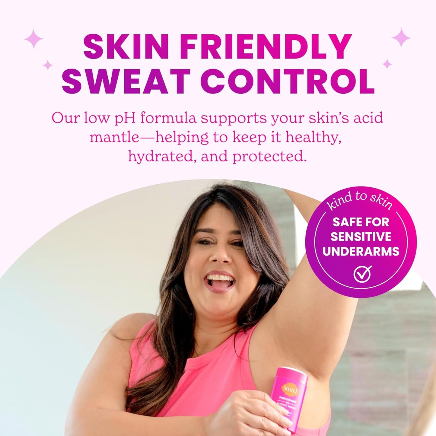 Lume Deodorant Plus Sweat Control - Smooth Solid Stick - Maximum Strength Antiperspirant - 72 Hour Odor And Sweat Control - Baking Soda Free, Skin Loving - 2.6 ounce (Clean Tangerine) Pack of 2