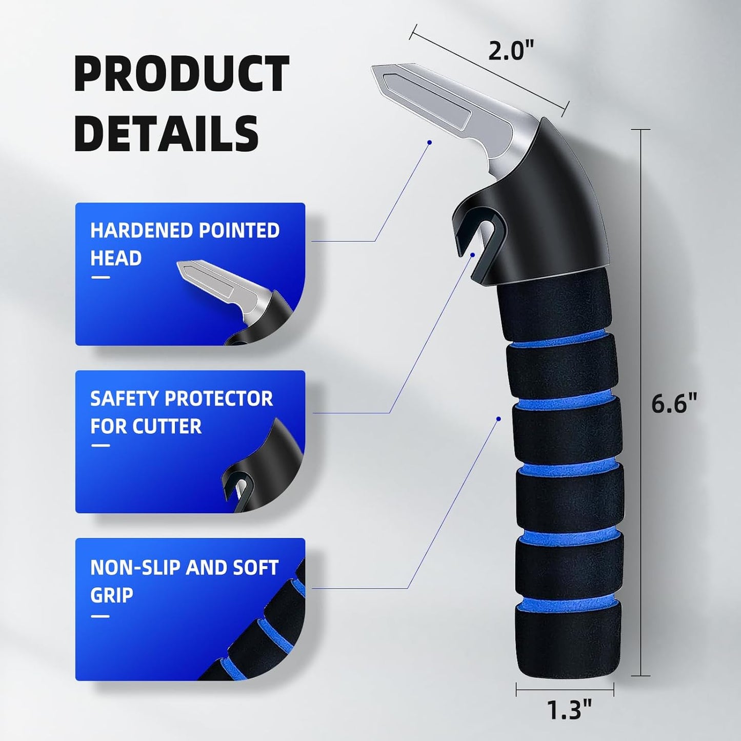 Car Handle Assist for Elderly Car Door Handle, Mobility Car Assist Transfer Support Handle, Multifunction Automotive Grab Handles, Aids for Disabled and Elderly(2Pack, Blue)