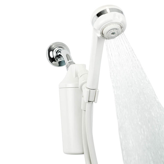 Aquasana Shower Filter | Dermatologist-recommended for softer, healthier skin & hair | Proven to reduce 90% of chlorine for 6 months | High pressure | Handheld wand shower head | AQ-4105