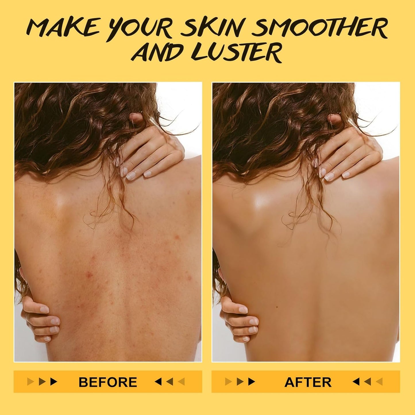 POP MODERN.C Turmeric and Vitamin C Body Scrub Remove Dead Skin Improve Dark Spots Acne Natural Organic Exfoliating Deep Cleansing Exfoliator for Body Butt Bikini Area Body Care with Loofah