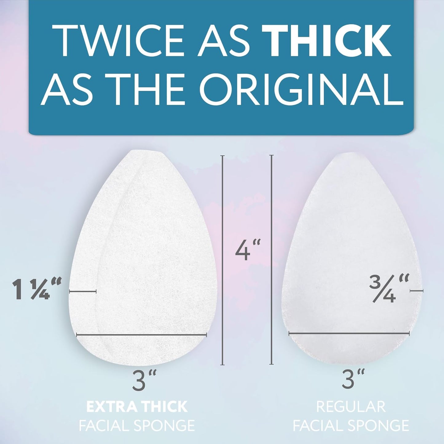 IMPRESA Facial Exfoliating Pads - Extra Thick White Pad Face Sponge - Deep Cleansing & Daily Exfoliation - 10 Pack for Normal to Oily Skin - Face Scrubber Facial Scrub Pads - Reusable & Made in USA