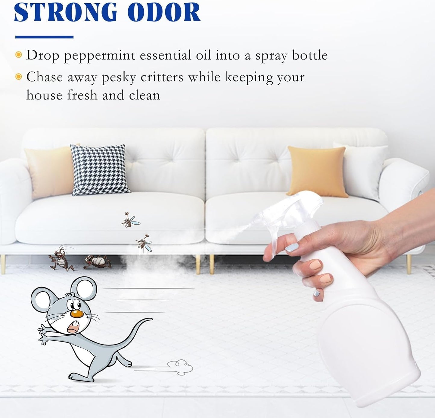 HIQILI 1 Fl Oz Peppermint Oil, for Homemade Spray, Diffuser, 100% Pure Natural 30ML