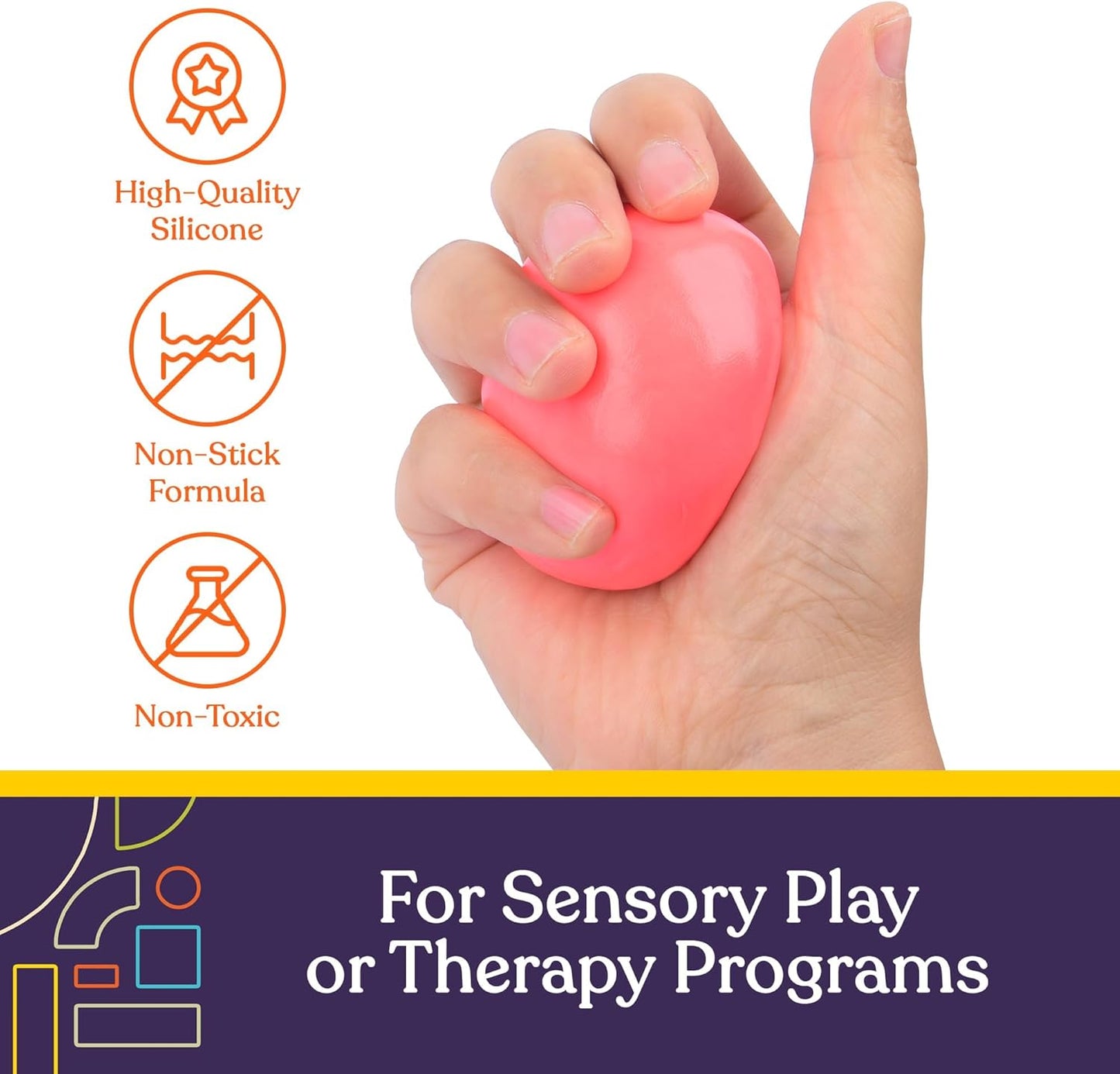 Special Supplies Therapy Putty for Kids and Adults - Resistive Hand Exercise Stress Relief Therapy Putty Kit, Set of 6 Strengths, 3 Ounces of Each Putty