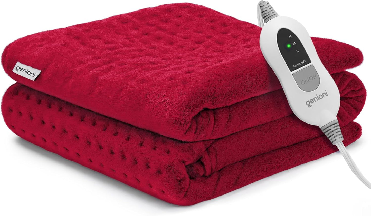 GENIANI Electric Throw - XL Heating Pad for Back Pain & Menstrual Pain Relief, Auto Shut Off, Machine Washable, Moist Heat Pad for Neck and Shoulder, Cramps Relief, Heat Patche Viva Magenta 12'βΓ24ββ