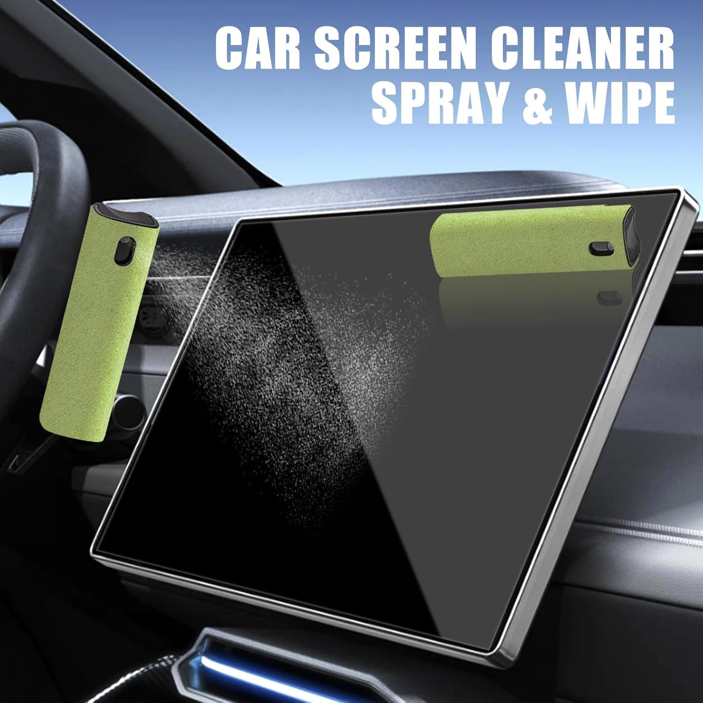 walrfid Car Screen Cleaner Spray and Wipe Cleaning Kit for Electronic iPad, iPhone, Phone, MacBook, TV, Monitor, Tablet Display, with Graffiti Case