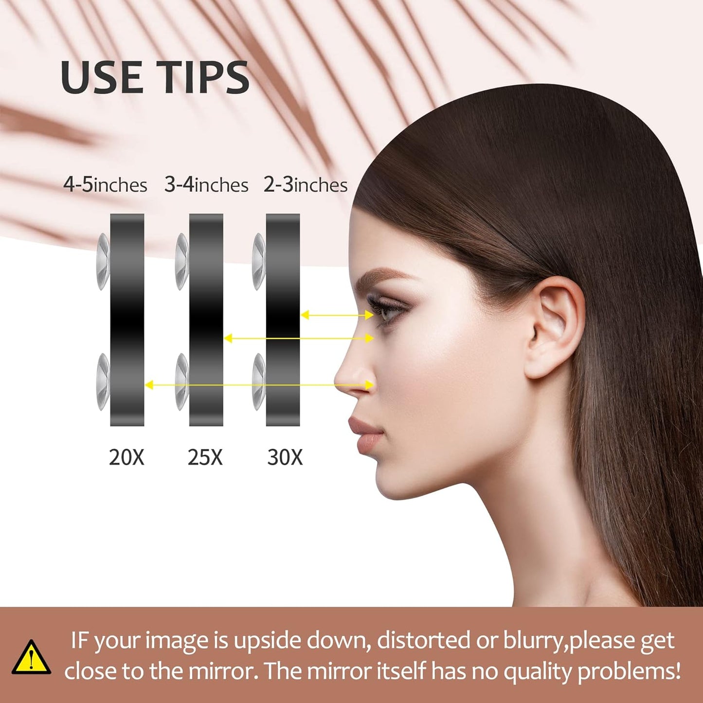 MIYADIVA 20X Magnifying Mirror, Small Travel Mirror with Suction Cup and Tweezers, 3.5 Inches