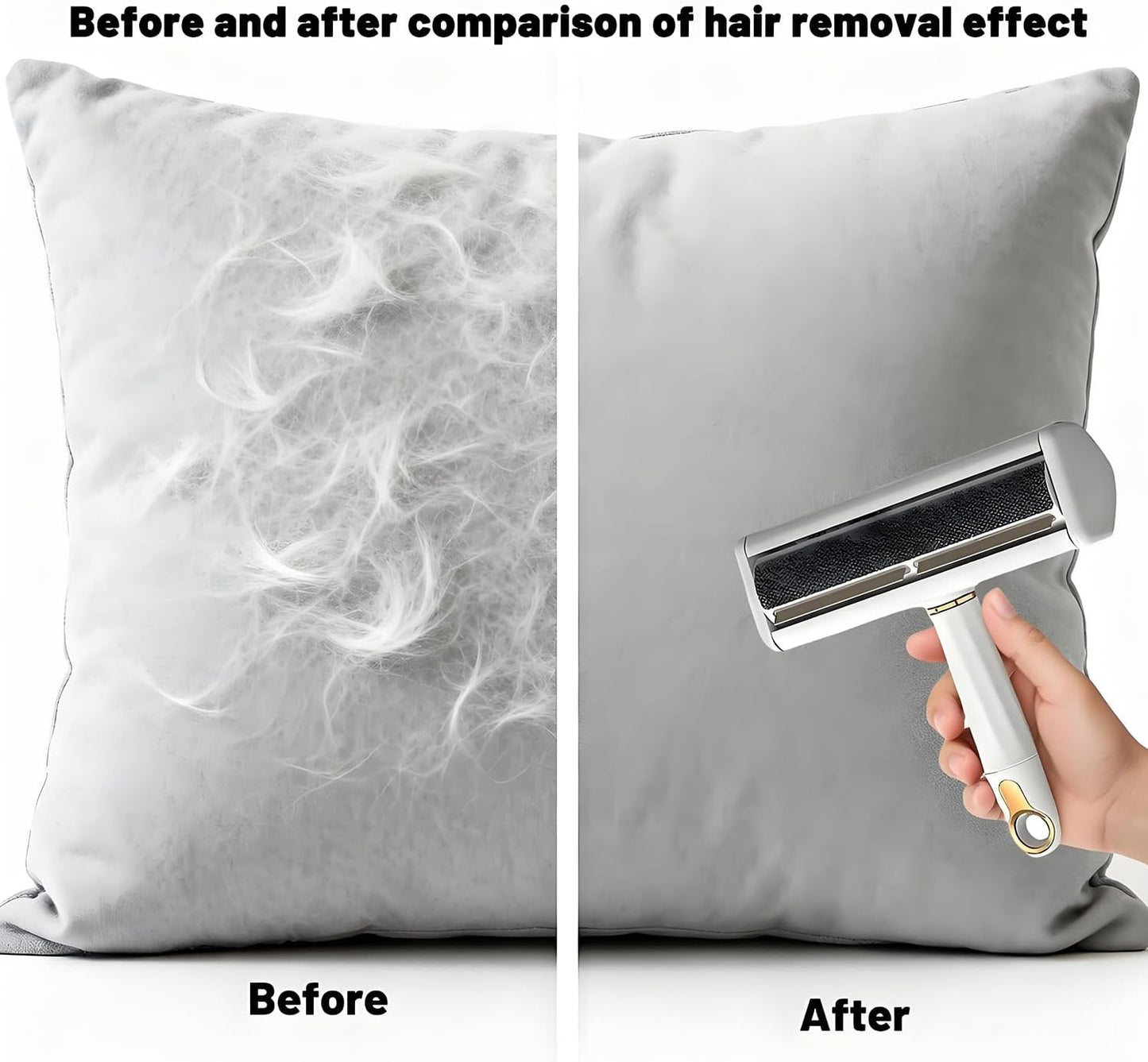 Pet Hair Remover Lint Roller - Washable Reusable, Static Adsorption for Cat Dog Hair Removal On Furniture, Sofas, Bedding, Carpets,Pet Hair Removal Tool,Dog Hair Remover,Lint Remover(White)