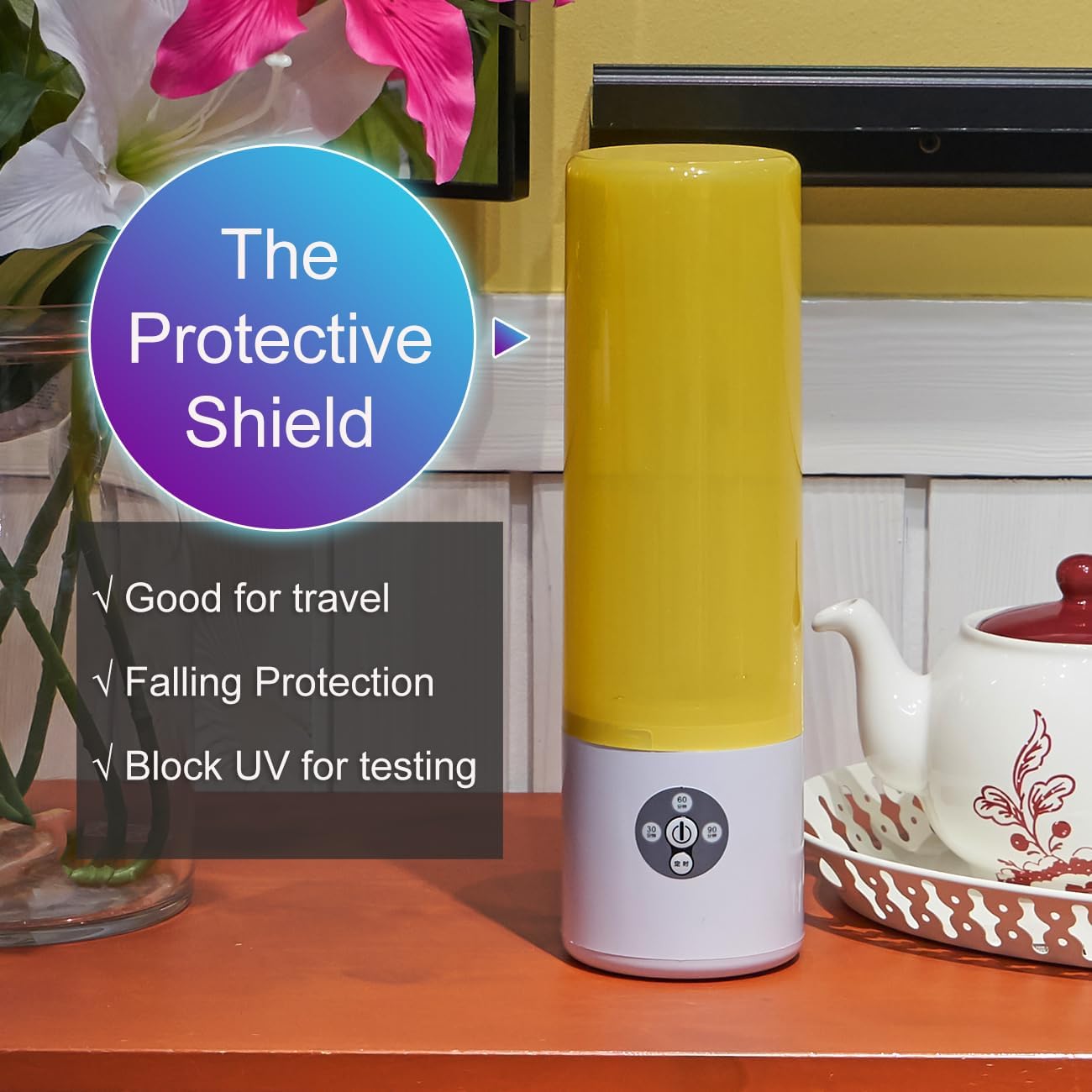 UV Light Sanitizer, 55w 254nm UVC Lamp for Room Surface Disinfection, Kills Bacteria Molds Dust Mites up to 750 sqft, Home/School/Hotel/Travel, 1Y Warranty (Gold Ozone Free)