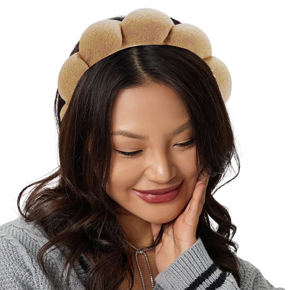 Spa Headbands for Face & Makeup - Terry Cloth Puffy Headbands for Mask Treatment