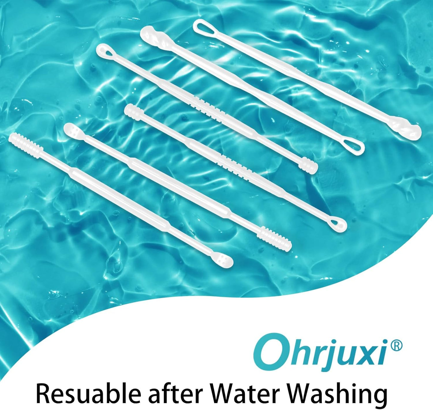 Ohrjuxi® Ear Wax Removal Tool - 201 PCS Reusable Ear Cleaners, Professional-Grade TPE, Effective & Gentle Ear Cleaning Kit, Clogged & Itch Ear Relief - Suitable for All Types of Ears(3 Styles)