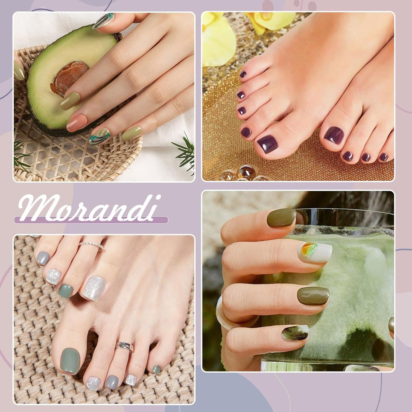 Solid Gel Nail Polish Set, 9 Colors Dark Purple Solid Cream Gel Polish Palette with Brush, Solid Ombre Nail Polish for Women DIY Manicure Art