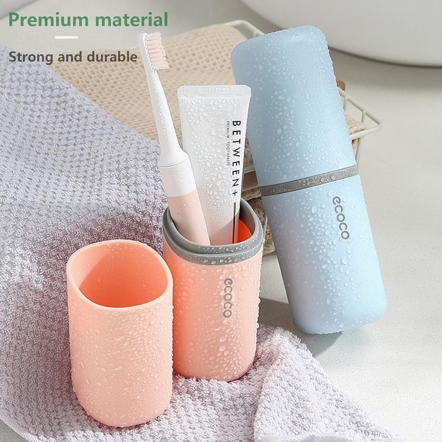 Toothbrush Travel Case, Multifunctional Dustproof Toothbrush Cover, Portable Toothbrush Holder,Suitable for Business Camping Travel or Daily Use(Pink)