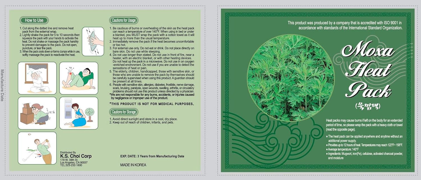 Heat Packs Hand Body & Feet Warmers Large Size (5" x 4") Stays Warm for 12+ Hours (10 Warmers with Each Order) Great for Menstrual Pain Relief