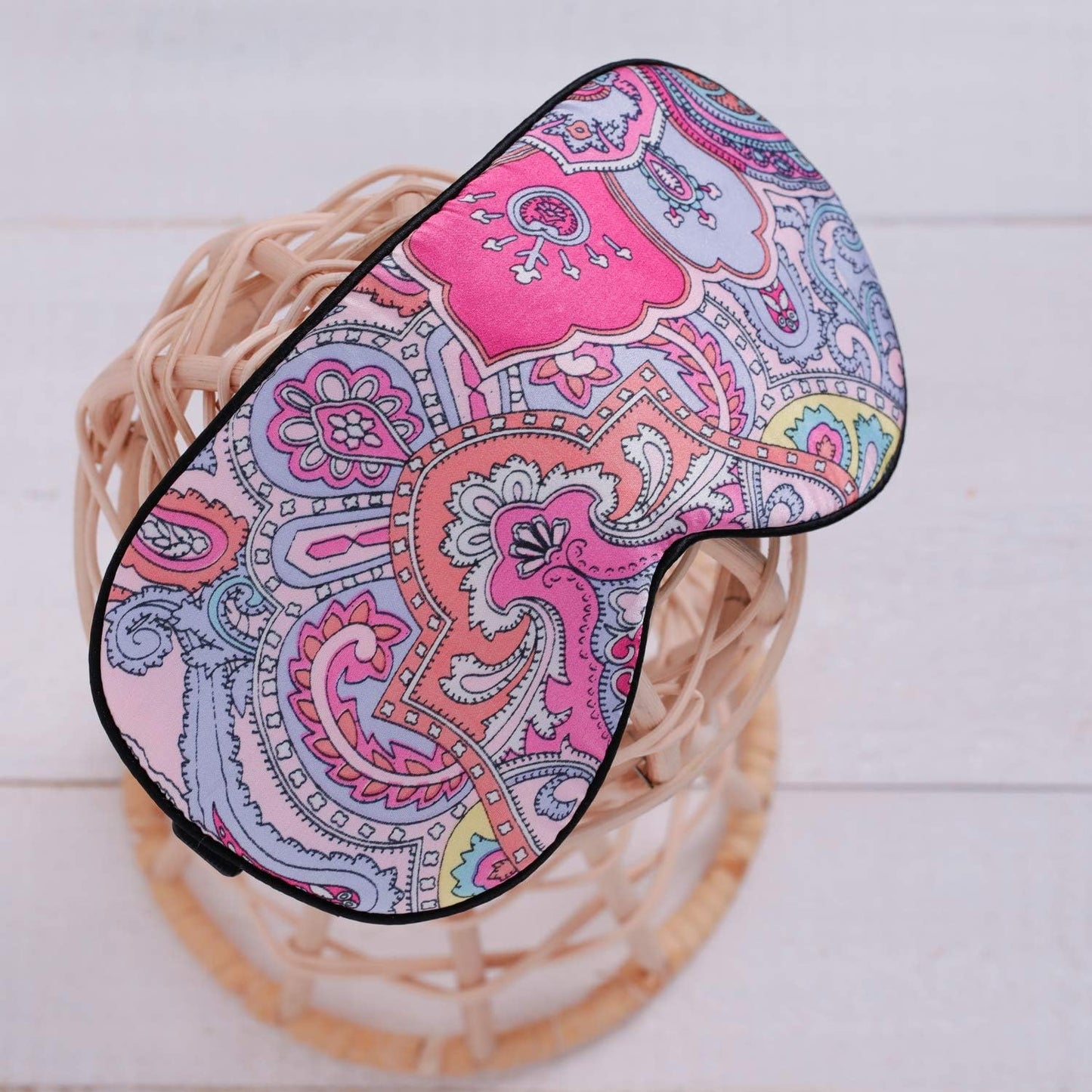 Maxfeel 100% Pure Silk Eye Mask - Sleep Eye Cover in Printed Colors (#12)