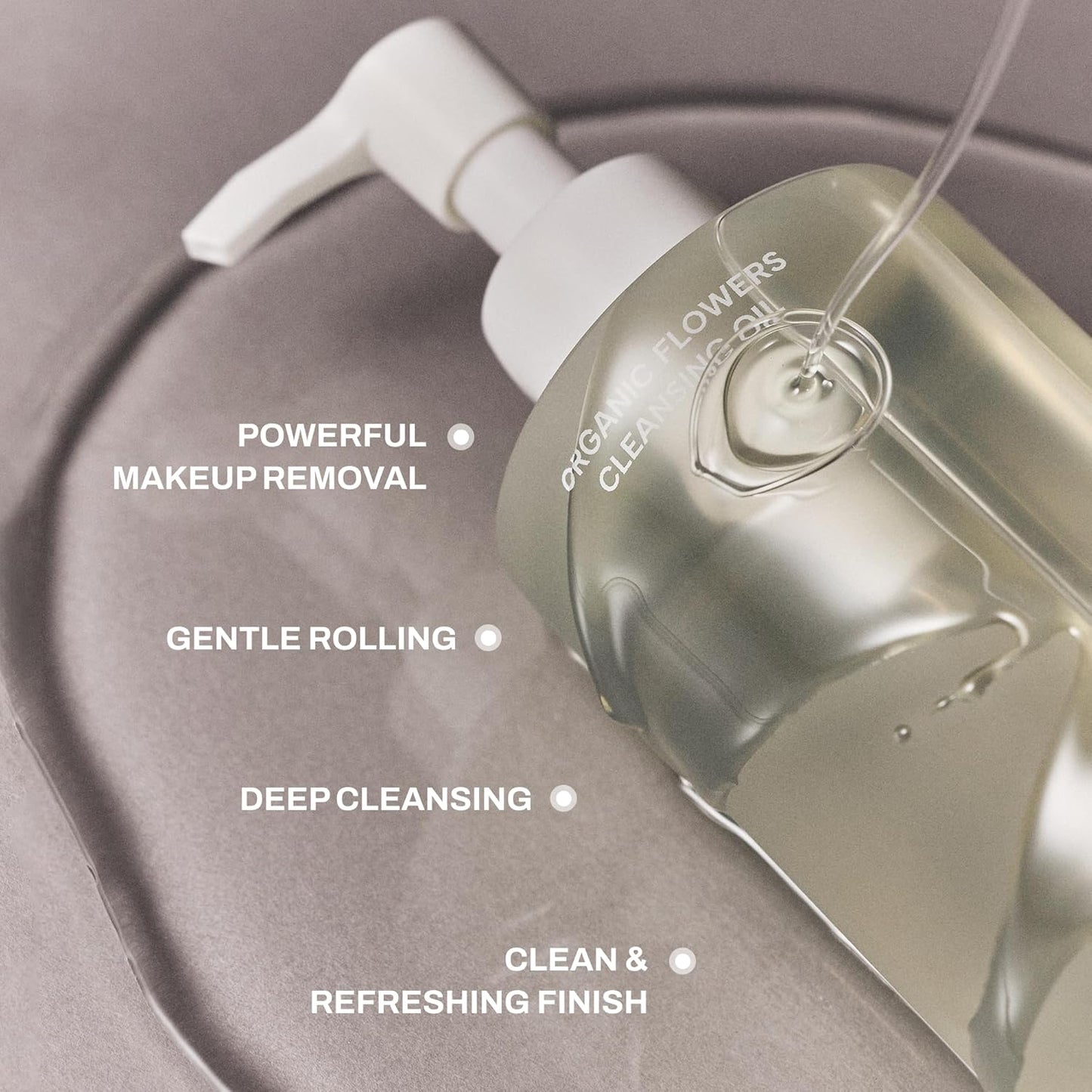 Whamisa Organic Flowers Cleansing Oil, Face Cleanser, Postbiotic-Rich Makeup Remover for Deep Cleansing, Pore Care, Rolling, Fermented, Easy Clean (260ml)