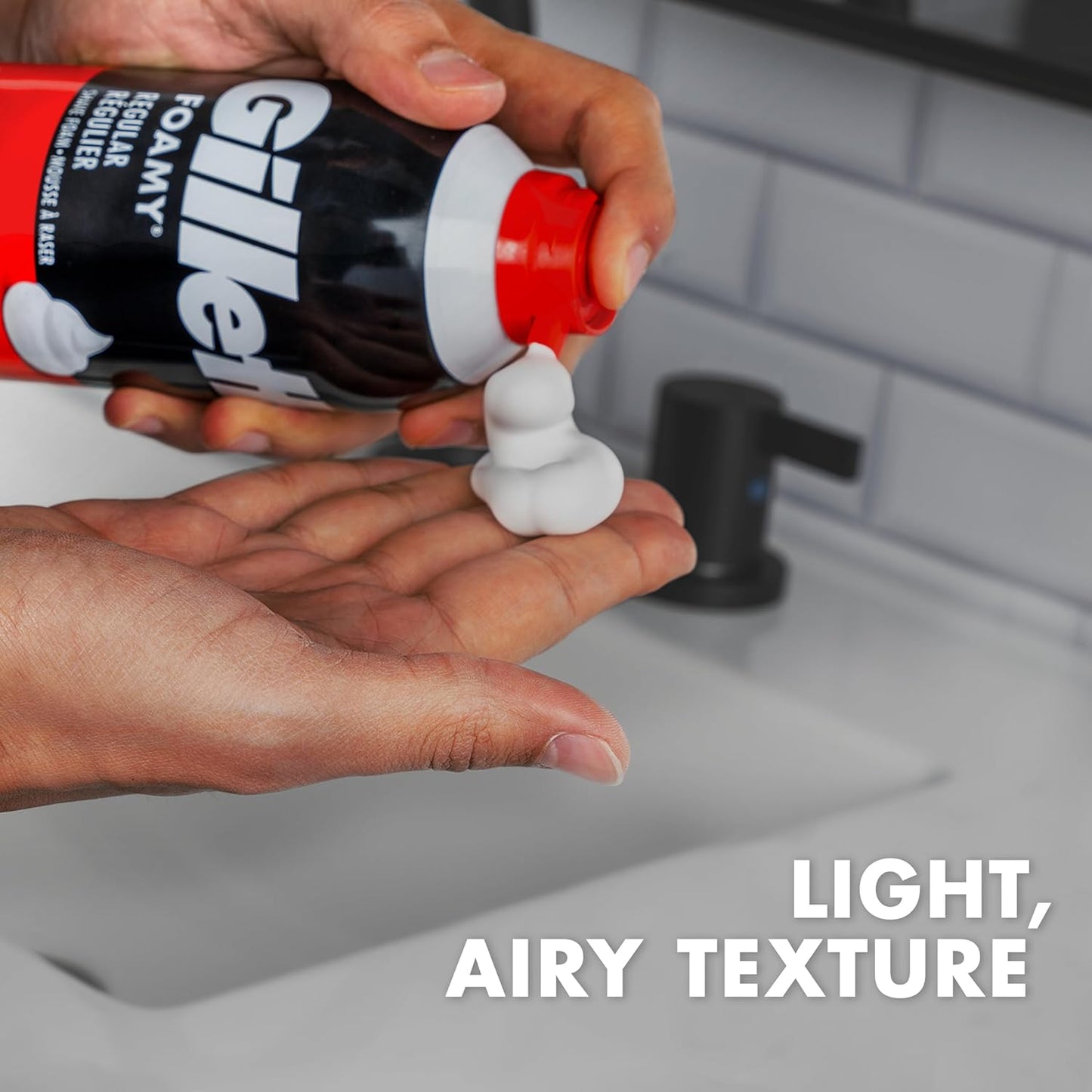 Gillette Foamy Regular Shaving Cream, Pack of 12, 11 oz each