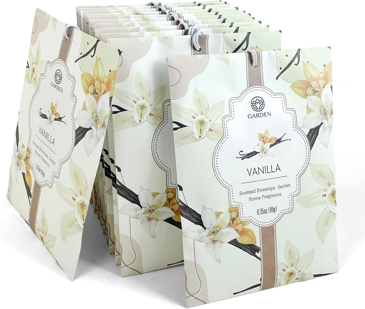 Vanilla Scented Sachets - 12 Pack, Long-Lasting Home Fragrance Sachet Bags, Large Fresh-Scented Packets, Sachets for Drawers and Closets