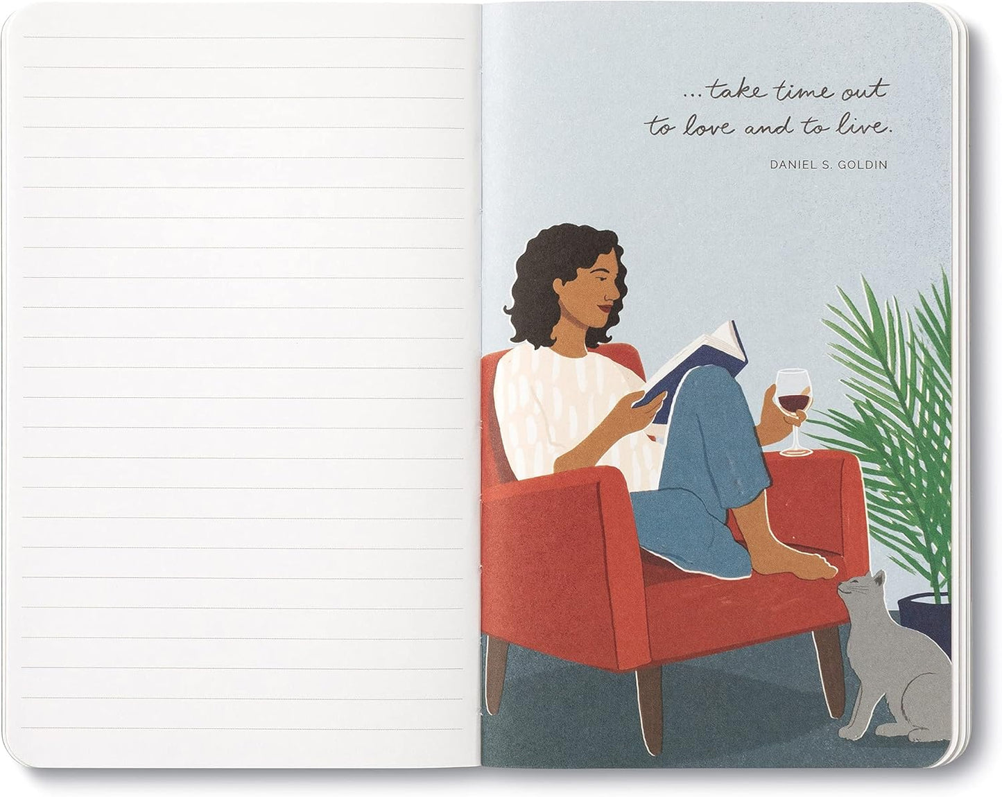 Compendium Softcover Journal - Life is to be enjoyed. – A Write Now Journal with 128 Lined Pages, 5″W x 8″H