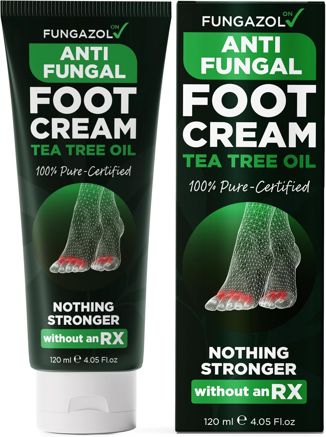 Foot Cream with Tea Tree Oil | Antifungal Cream to Soothes Cracked Heels, Dry Skin & Itchy Feet | Helps with Athleteβs Foot, Nail Fungus & Jock Itch | Relieves Itching & Burning | 4.05 fl oz