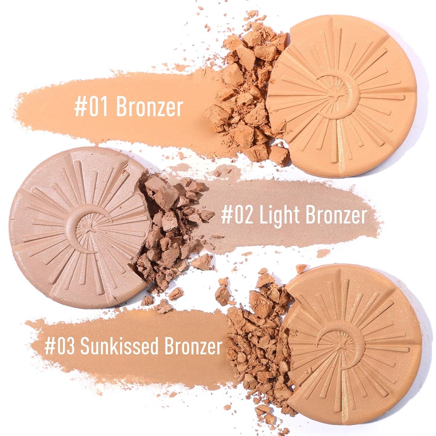 UCANBE Glow Bronzer, Long-Lasting Baked Shimmer Bronzing Powder - 03 Sunkissed Bronzer, Lightweight & Buildable Sun-kissed Satin Finish, Luminous Contour for Face, Cheeks, and Body