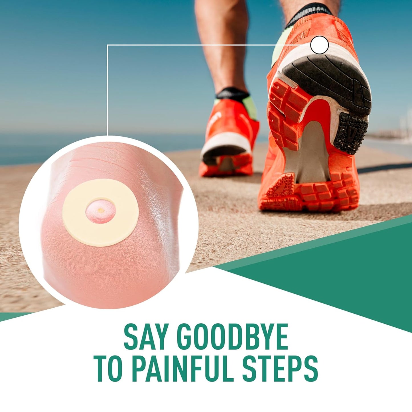 Callus Cushions Pads, 60-Count, Prevents Calluses, Corns, blisters and mosquito bites on feet from pressure and friction, Round Soft Foam, Beige Skin color (Regular For Foot)