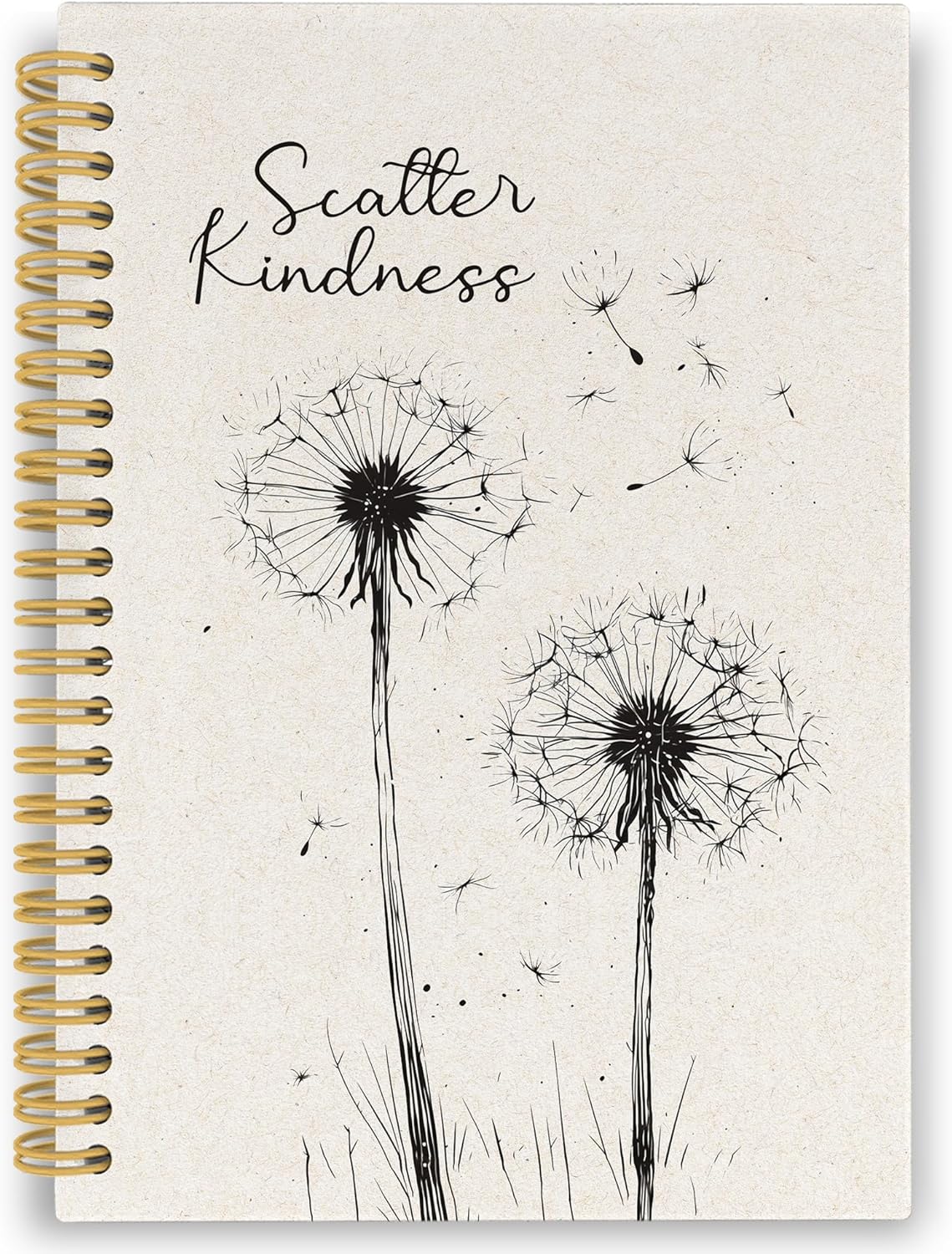 Inspirational Dandelion Floral Spiral Notebook, Motivational Dandelion Journaling Notebooks for Note Taking, Flower Hardcover Journals 160 Pages 5.5x8.3 Inch, Mental Health Gifts for Women