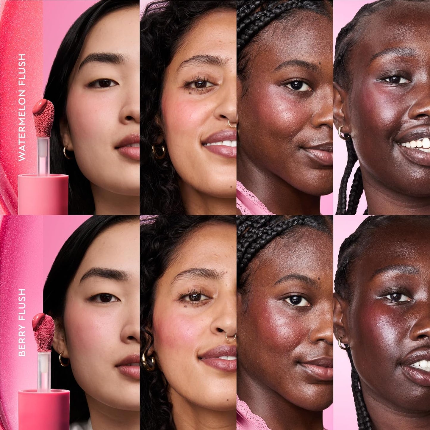 Glow Recipe Niacinamide Dewy Flush Tinted Liquid Blush Serum - Glowy Blush for Cheeks to Smooth, Hydrate & Brighten - Liquid Korean Makeup with Buildable Soft Pink Tint - Watermelon Flush (0.4 oz)